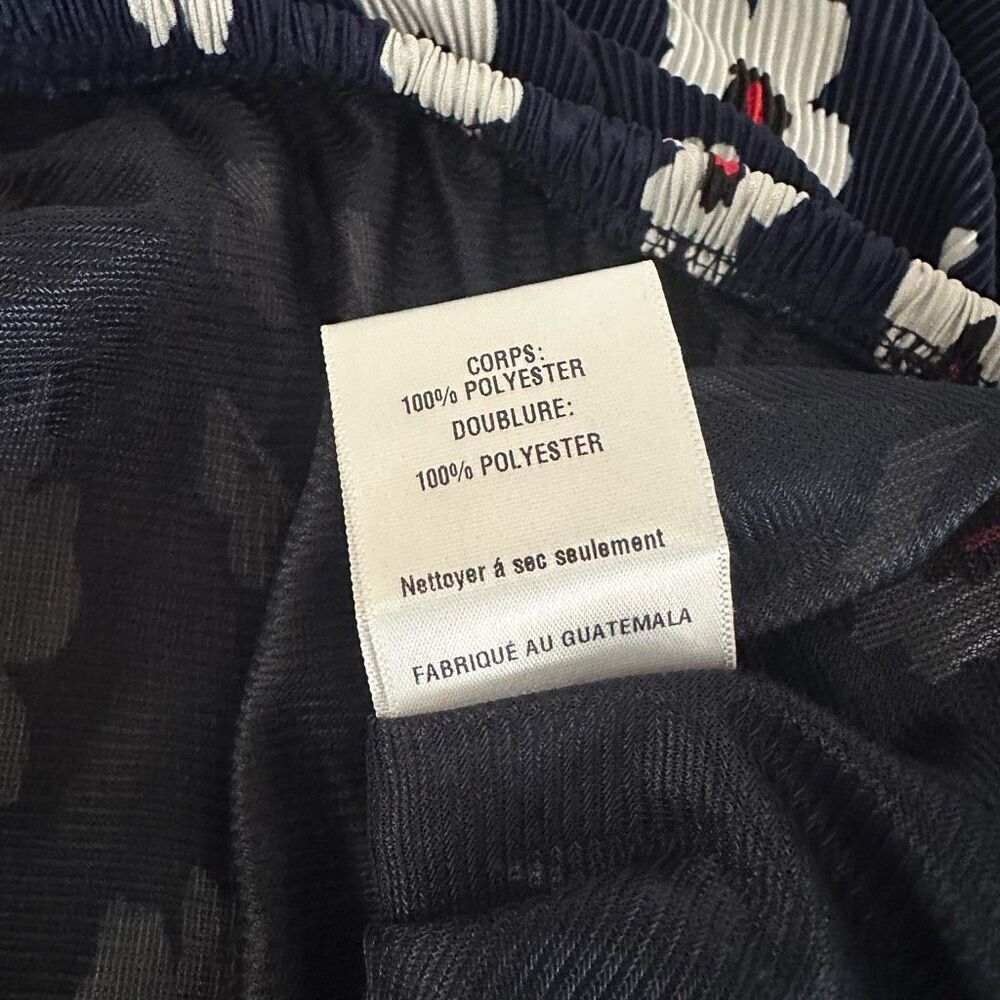 ASTR The Label Floral Navy Long Sleeve Ribbed Cropped Hippie Blouse | M - Picture 7 of 8